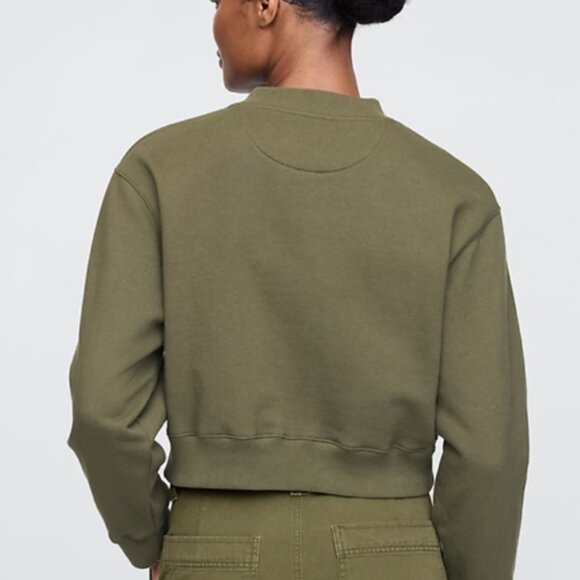 Gap x Cult Gaia Olive Green 'GAIA' Sweatshirt, olive green, XXS, NWT - Picture 9 of 10